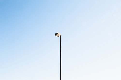 lamp post black street post purple